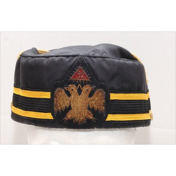 Vintage Freemason Masonic Hat, 32nd Degree Scottish Rite Double Eagle - Picture 1 of 7